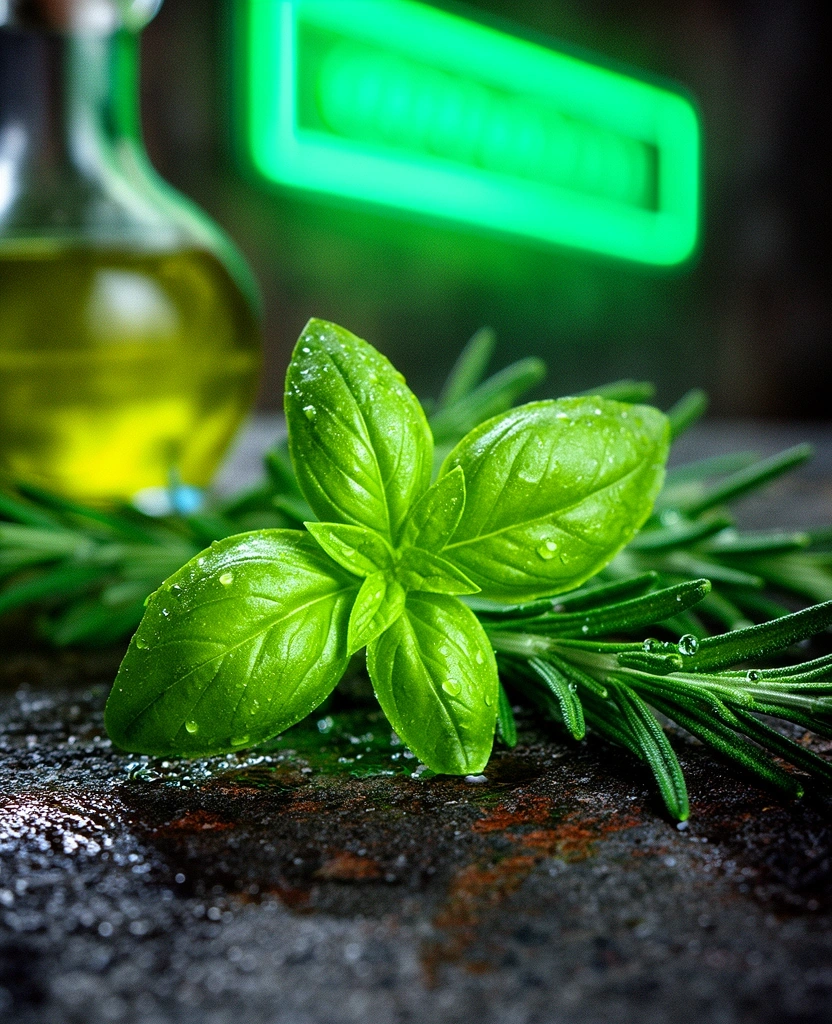Fresh herbs representing vital energy